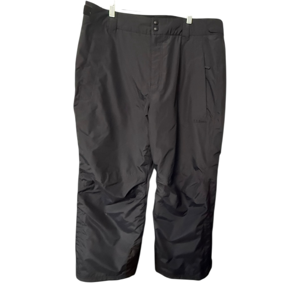 L.L.Bean Insulated Snow Pants Black XL Petite Waterproof Winter Ski Pants
